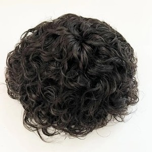 Pelucas frontales de cabello humano Remy brasileño con cierre en V para hombre, reemplazo de línea frontal, tupé con base de seda, onda natural/liso - Product Image 3