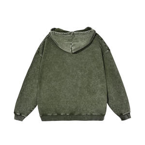 Sudadera con Capucha 100% Algodón Lavado al Ácido, Unisex, con Logotipo Personalizado, Bolsillo Extra Grande, Transpirable, de Otoño, con Letras, de Alta Calidad - Product Image 4