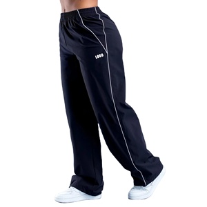 Pantalon de jogging ample personnalisé pour femme – Taille élastique avec cordon de serrage et passepoil contrastant – Pantalon décontracté - Product Image 3