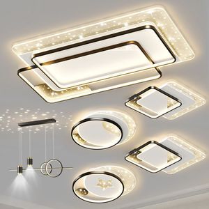 JYLIGHTING Plafonnier LED carré <span class=keywords><strong>étoilé</strong></span> intérieur luxe <span class=keywords><strong>salon</strong></span> lumière réglable plafonnier monté en surface pour chambre d'enfants - Product Image 3