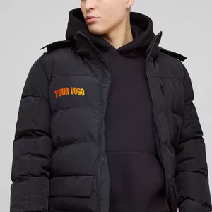 Veste bulle bouffante imperméable en polyester à logo personnalisé pour homme veste d'hiver rembourrée extérieure chaude pour homme - Product Image 4