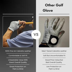 Perforated Cabretta <b>Golf</b> <b>Gloves</b> With Custom Logo Printing Tag Label Embroidery And Personalized Packaging For Men Or <b>Women</b> - Product Image 5