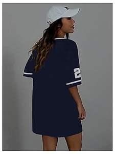 เสื้อเจอร์ซีย์ฟุตบอลคอวีขนาดใหญ่พิเศษใส่สบายมีสไตล์ยูนิเซ็กส์ใส่ Y2k - Product Image 5