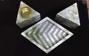 Juego de Mubakhar con incrustaciones de nácar de lujo con calentador de velas eléctrico de patrón pequeño para uso decorativo ¡Los mejores precios! - Product Image 5