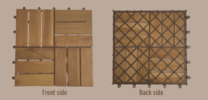 Modern Fireproof Eco-Friendly Hardwood Decking Tiles Acacia Wooden Interlocking Patio Balcony Roof Garden Square Weatherproof - Product Image 3