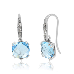 Joyería fina de lujo personalizada 925 plata esterlina Arco Iris piedra lunar CZ multi piedra preciosa joyería pendientes para mujer - Product Image 4