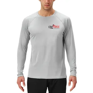 Hoge Kwaliteit Viskleding Outdoor Lange Mouw Custom Mesh T-Shirt Upf 50 + Bescherming Tegen De Zon Viskleding Mannen 'S Visserij Shirt