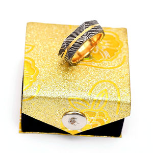 Boîte à bague en acier Damas classique de 8 mm, faite à la main, personnalisable, unisexe, cadeau idéal pour papa, mari, petit ami, support OEM - Product Image 6