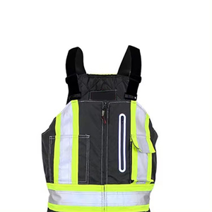 Hi Vi cómodo algodón trabajador de la construcción babero pantalones reflectante seguridad vial Mono para hombres mujeres todos los tamaños ropa de trabajo - Product Image 2