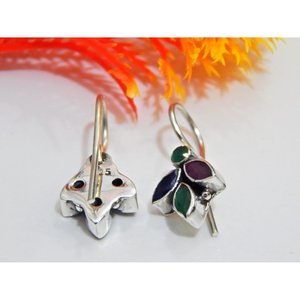 ต่างหูเงินสเตอริงขนาดจิ๋วแสนสวยขนาดจิ๋ว925 Item-E0080-GS ของขวัญเครื่องประดับคริสตัลสำหรับวันครบรอบแต่งงานแบบเรียบง่าย - Product Image 1