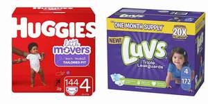 Pañales Luvs para bebés XXL, pañales desechables ajustables de pulpa de pelusa, suaves, transpirables, superabsorbentes, antifugas, estampado de entrenamiento - Product Image 3