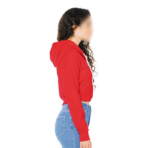 Stylish <b>Women</b> Crop Hoodies Gym, Fitness & Daily Wear Hooded <b>Tops</b> Wholesale OEM/ODM Supplier In Solid Color Contrast <b>Women</b> Hooded - Product Image 6