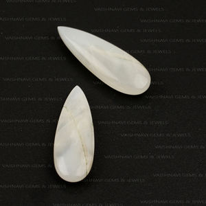 Cuentas de piedra lunar Briolette de pera de 10x30mm de color blanco Natural de alta calidad, piedras preciosas sueltas de cuarzo para fabricación de joyas calibradas a granel - Product Image 2
