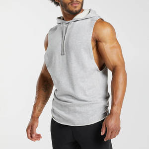 2024 Best Selling Lightweight <b>Sleeveless</b> <b>Men's</b> Gym Hoodie Breathable Quick Dry Material for Winter OEM ODM Serviced - Product Image 2