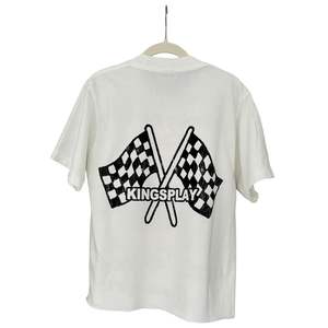Camiseta de Hombre con Estampado de Logotipo en Toda la Superficie, Manga Corta, Algodón, Estilo Urbano, Vintage, Deportivo, Informal, para Uso Diario - Product Image 2