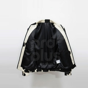 Veste en cuir de vachette respirante pour homme, élégante, style motard, avec logo sur le devant, séchage rapide, écologique - Product Image 3
