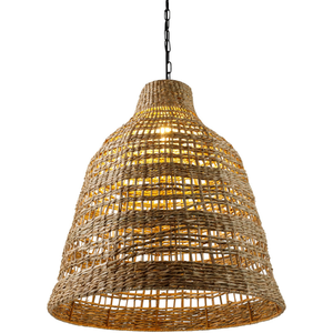Bohemian Chinese Mediterranean Natural Seagrass Rattan Handmade Eco-Friendly Pendant Lamp for Home Hotel - Product Image 1
