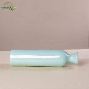 Jarrón de Mesa de Bambú Hilado con Recubrimiento de Color en Espiral, Estilo Art Deco, Hecho a Mano, Decoración Ecológica y Duradera - Product Image 6