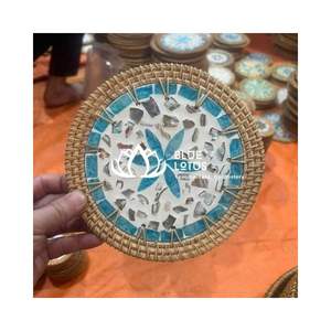 Producto Posavasos de ratán de alta calidad con incrustaciones de nácar hecho en Vietnam producto más vendido con nuevo producto caliente - Product Image 4