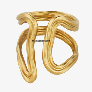 Rond de serviette en métal de qualité supérieure fait à la main meilleure qualité porte-anneau de serviette en laiton de forme ronde à un prix abordable - Product Image 1