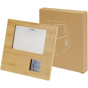 นาฬิกาตั้งโต๊ะอัจฉริยะ Sasa Bamboo พร้อมกรอบรูปอเนกประสงค์ที่ยั่งยืน - Product Image 3