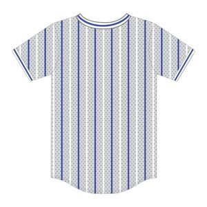 Zeta Phi Beta gris pull à fines rayures maillot de Baseball 100% polyester maille sororité vêtements col en V t-shirt brodé Applique - Product Image 3