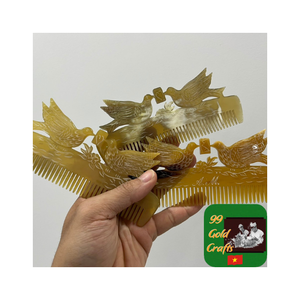 Peine de cuerno de búfalo hecho a mano, acabado pulido, peine de barba duradero, peine de pelo fuerte, Material de cuerno Natural para tiendas minoristas y venta a granel - Product Image 6