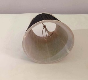 Pantalla de lámpara de tela de seda hecha a mano con estampado floral negro colorido para lámparas de mesa colgantes y candelabros hechos a mano por artesanos - Product Image 4