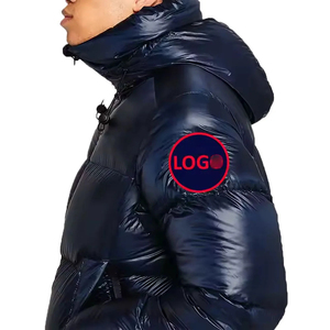 Chaqueta de Invierno para Hombre, Nueva, Más Vendida, Gruesa, de Lana, con Capucha, Cuello Alto, Exterior de Seda, Transpirable, Rellena de Algodón, con Estampado Personalizado - Product Image 3