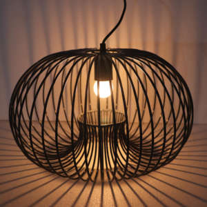 Suspension de ferme en fer noir antique Suspension de plafond facile Éclairage suspendu de bureau à domicile Hauteur réglable pour la cuisine - Product Image 5