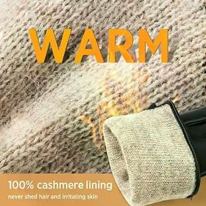 Gants d'hiver en cuir coupe-vent personnalisables avec isolation thermique Mitaines de qualité pour l'extérieur par temps froid Logo tendance - Product Image 4