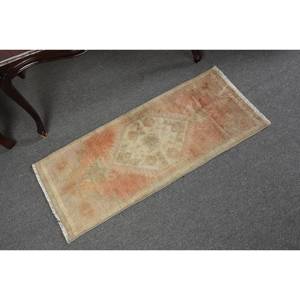 Alfombra bohemia de retazos naranja 1,4X3,1 pies estilo bohemio clásico turco lana viscosa Material látex rectángulo pasillo para cabecera - Product Image 2