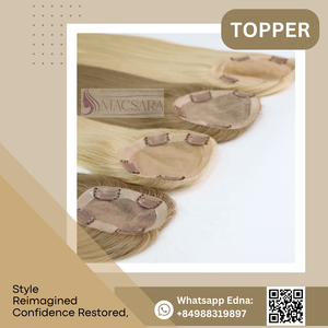 Vente en gros en usine de base en soie Toppers Vierge cheveux femmes morceaux de cheveux Topper Double dessiné couverture complète femmes cheveux Topper - Product Image 3