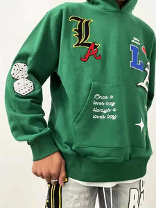 OEM Pull-over à capuche unisexe avec logo personnalisé en coton épais pour l'hiver 3D mousse pour impression bouffante col à capuche surdimensionné uni pour hommes - Product Image 4