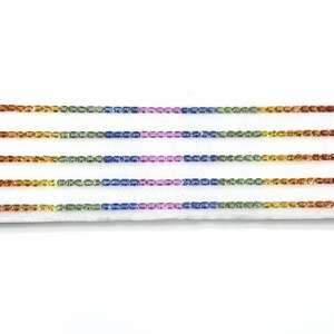 พลอยไพลินธรรมชาติหลากสีรุ้ง ขนาด 3 มม. 4 มม. 5 มม. 7 มม. ทรงแปดเหลี่ยมเจียระไน  ขนาดมาตรฐาน  ผู้ผลิตโดยตรง - Product Image 4