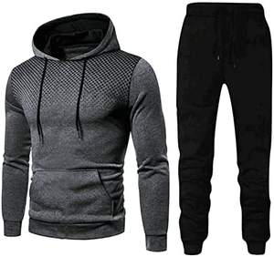 Ensemble de survêtements de jogging deux pièces de luxe pour hommes Polyester Coton Matériau respirant Fermeture à glissière Imprimé Design Hiver - Product Image 6