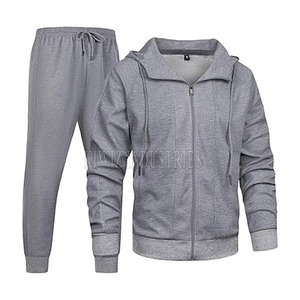 Zipper Tracksuit Cotton Polyester Design Your Own Men's Tracksuit <b>Top</b> Zipper Jogging Tracksuit for Men - Product Image 2