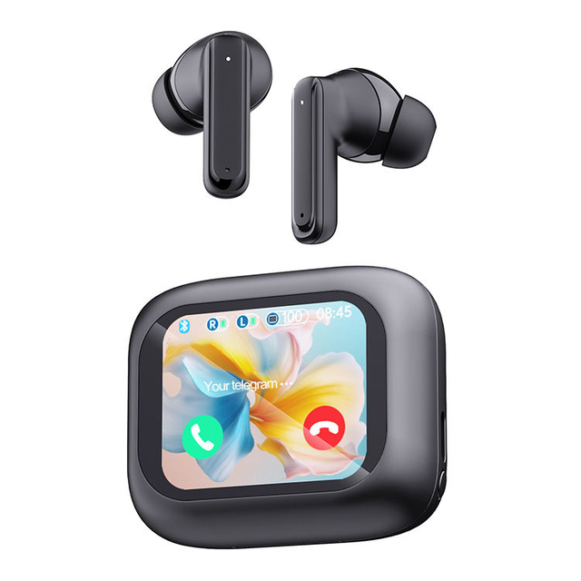 2025 JL TWS T9 LX-10 Earbuds ANC ENC Call Noise Cancelling Full Color Touch Screen Gaming Headphone Digital Display Battery