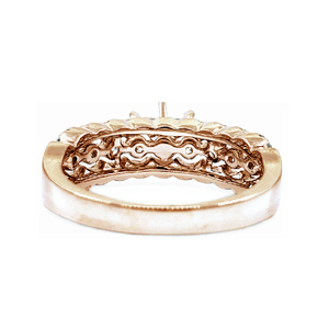 Bijoux en gros de Chine, Meilleure qualité pour la Saint-Valentin, Or rose 18 carats, Diamant naturel taille brillant, Classique, Semi-monture pour mariage et fiançailles - Product Image 3