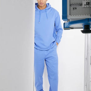 Sudadera con capucha y chándal de algodón 100% de gran tamaño para hombre, logotipo impreso personalizado, estilo informal de invierno con capucha grande de talla grande - Product Image 5