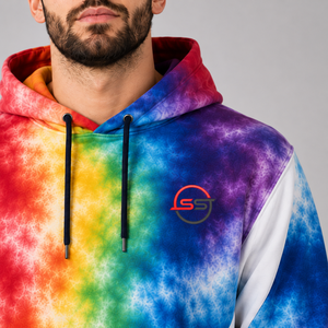 Sudadera con Capucha Tie Dye de Alta Calidad para Hombre, con Logotipo Personalizado, de Felpa Suave de Algodón, Estilo Casual Urbano - Product Image 6