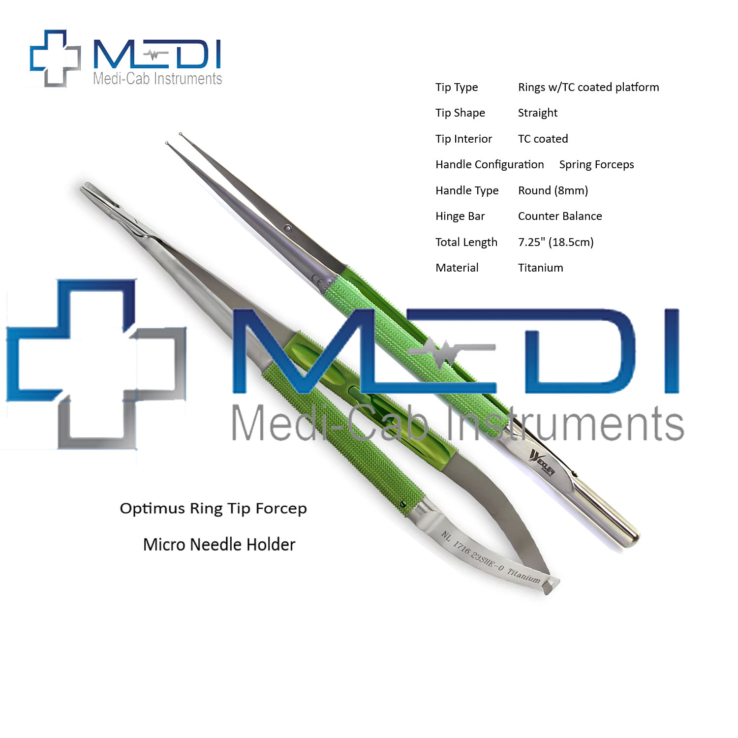 Scanlan Denis 18.1cm Titanium Micro Ring Forcep Instrument Set for