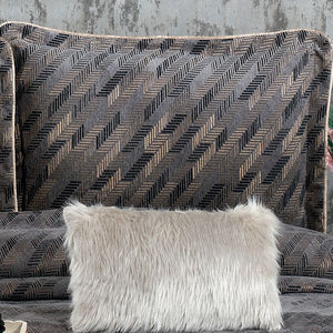 Guzide JULIA 4-Piece Anthracite Grey Customized Luxury <b>Bedspread</b> <b>Set</b> 100% Chenille Organic Knitted Modern Pattern - Product Image 3