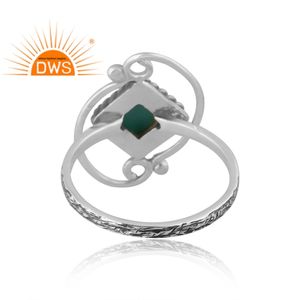 Best Selling <b>Oxidized</b> Sterling Silver Natural Arizona Turquoise Gemstone Statement Ring Custom Jewelry Manufacturer - Product Image 5