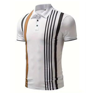 Venta al por mayor de diseño personalizado de alta calidad de verano de los hombres de lujo pesado algodón Polo en blanco de cuello falso de peso pesado de gran tamaño polos - Product Image 1
