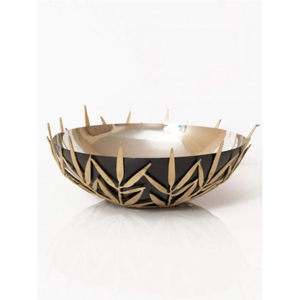 Bol de table en métal artisanal de luxe, centre de table décoratif, élégant, moderne et artistique pour la salle à manger et le salon - Product Image 4