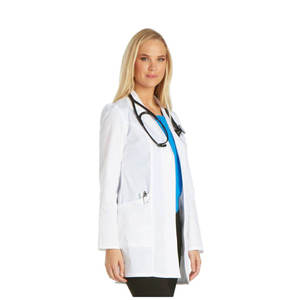 Blouse de laboratoire unisexe en tissu mélangé pour infirmière, style professionnel long de médecin, couture, usage hospitalier, polyester/coton, personnalisable - Product Image 3