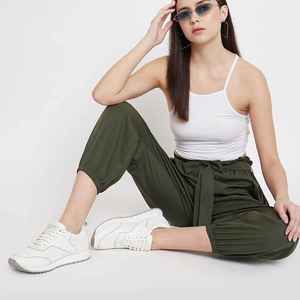 Premium femmes séchage rapide Fitness Joggers couleur unie conception pantalons de survêtement Logo personnalisé avant plat Style XL un ODM pour l'hiver - Product Image 6