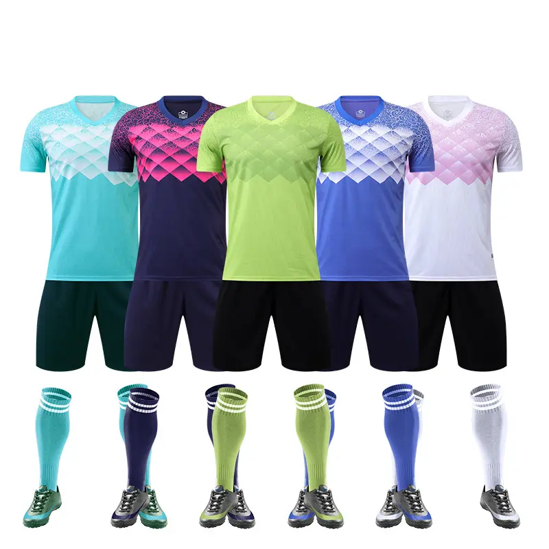 Benutzer definierte sublimierte Fußball trikot Herren Trainings anzüge setzt Sport bekleidung für Männer Fußball training Trikot Kurzarm