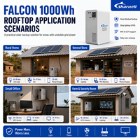 Sharxell Falcon 1000Wh Tragbarer Solargenerator-Kit 300W LiFePO4 Powerstation mit 150W Solarpanel für Zuhause und Geschäft